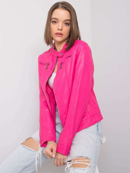 Ružová kožená bunda Amber