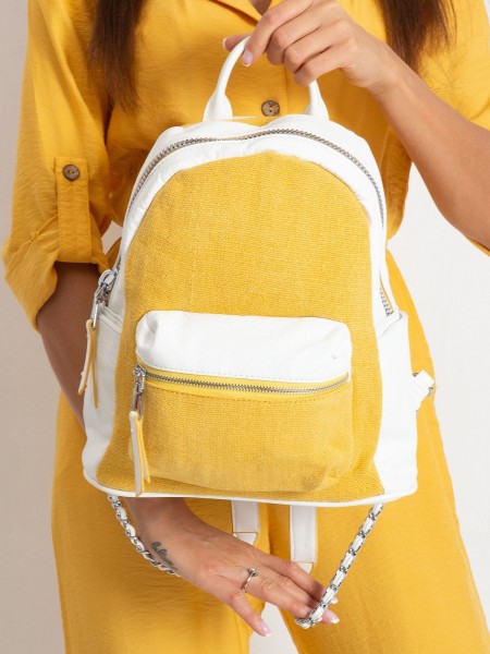 Bielo - žltý batoh dámsky